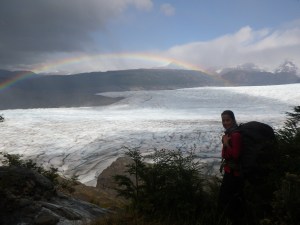 Rainbow over Glacier Grey.